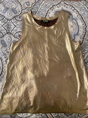 Rehab Metallic Gold Tank Top